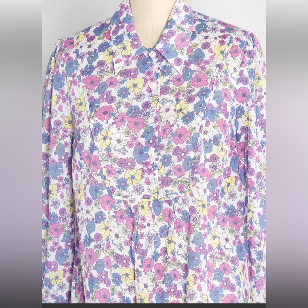 NWT ModCloth flower patch pleasantries shirt SMALL - Picture 3 of 8